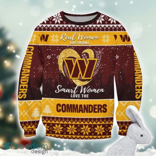 Washington Commanders Logo Ugly Christmas Sweater For Fans Men And Women Christmas Gift Ideas Product Photo 1