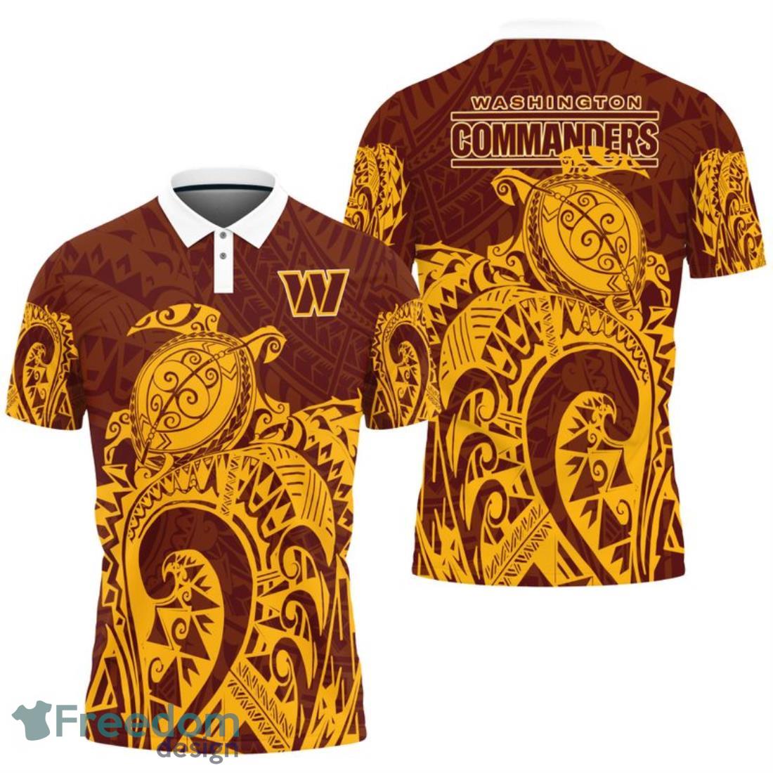 Washington Football Team Turtle Polynesian Pattern Polo Shirt image Washington Football Team Turtle Polynesian Pattern Polo Shirt Product Photo 1