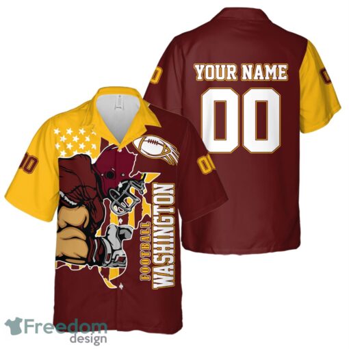 Washington personalized name and number Hawaiian Shirt And Shorts Team Beach Shirt Product Photo 2