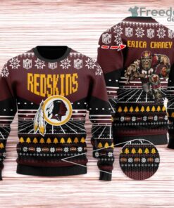 Washington Redskins Ugly Sweater Mascot NFL Christmas Gifts for big fans