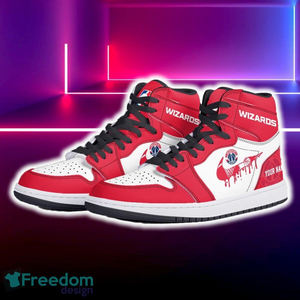 Washington Wizards Air Jordan Hightop Shoes New Custom Name For Fans Gift Sneaker image Washington Wizards Air Jordan Hightop Shoes New Custom Name For Fans Gift Sneaker - Washington Wizards Air Jordan Hightop Shoes Photo 5