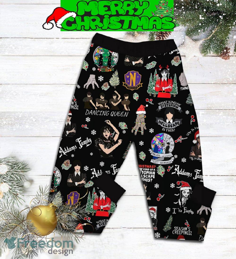 Wednesdays Addams Family Dancing Queen Merry Thingsmas Pajamas Set Gift Family image Wednesdays Addams Family Dancing Queen Merry Thingsmas Pajamas Set Gift Family - Wednesdays Addams Family Dancing Queen Merry Thingsmas Pajamas Set-2
