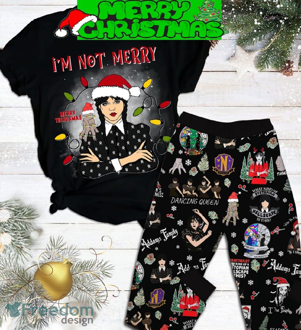 Wednesdays Addams Family Dancing Queen Merry Thingsmas Pajamas Set Gift Family image Wednesdays Addams Family Dancing Queen Merry Thingsmas Pajamas Set Gift Family - Wednesdays Addams Family Dancing Queen Merry Thingsmas Pajamas Set-1