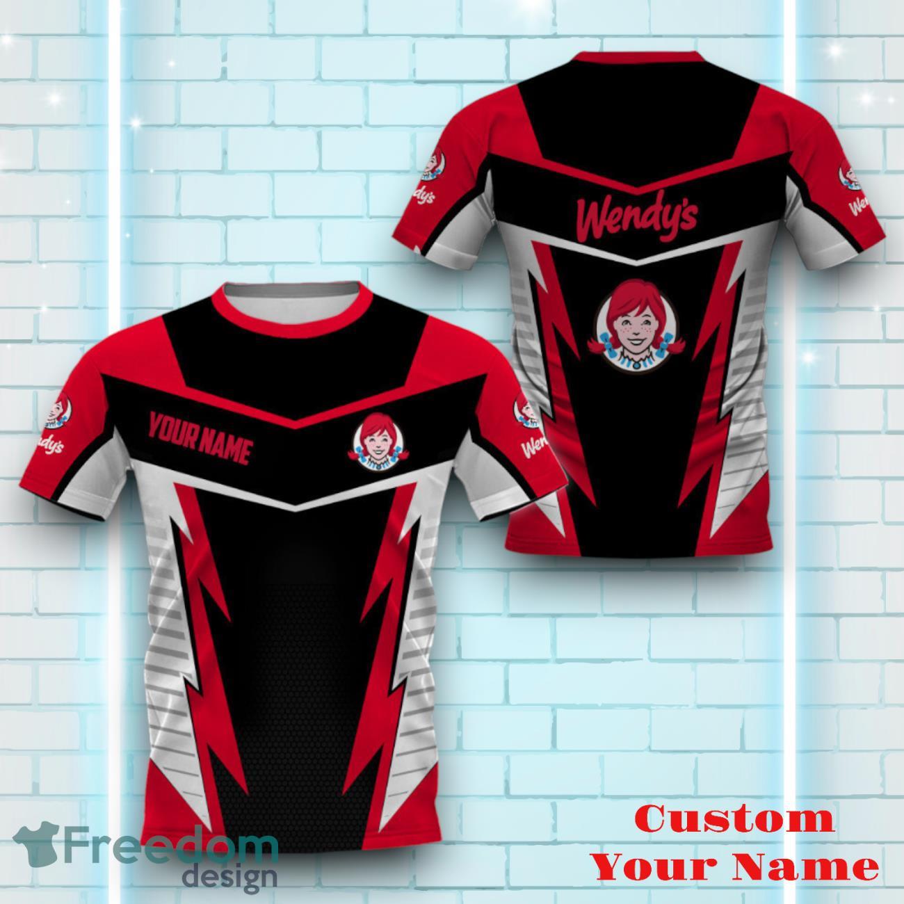 Wendy's Personalized 3D All Over Printed Logo And Brand Name Lightning Design Gift For Men Women image Wendy's Personalized 3D All Over Printed Logo And Brand Name Lightning Design Gift For Men Women