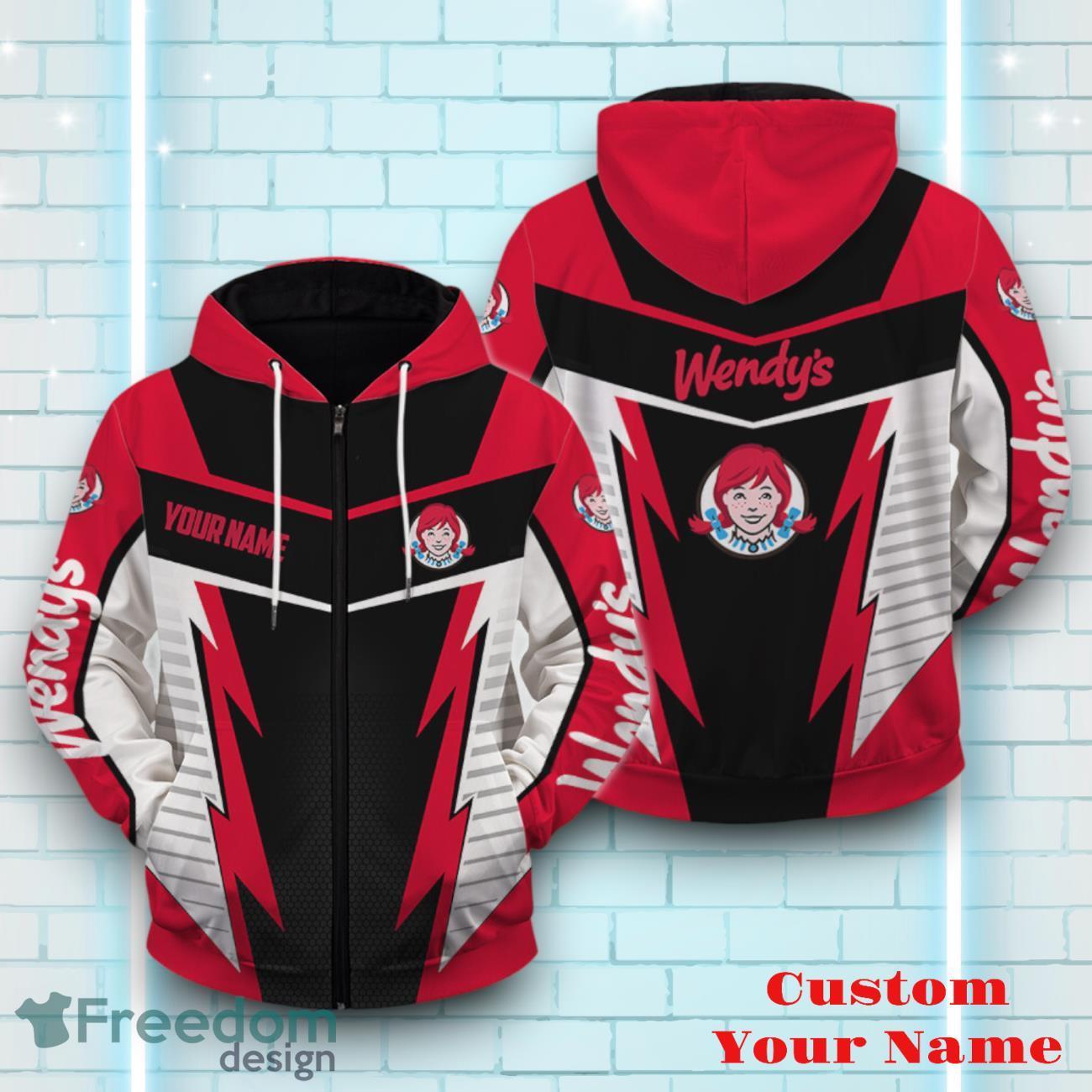 Wendy's Personalized 3D All Over Printed Logo And Brand Name Lightning Design Gift For Men Women image Wendy's Personalized 3D All Over Printed Logo And Brand Name Lightning Design Gift For Men Women