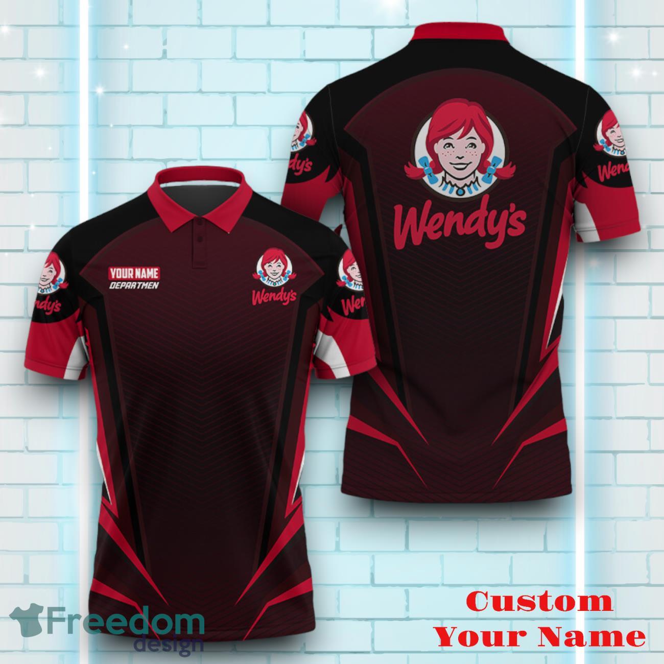 Wendy's Personalized Polo Shirt Logo And Brand Name Casual Design Unique Gift For Men Women image Wendy's Personalized Polo Shirt Logo And Brand Name Casual Design Unique Gift For Men Women