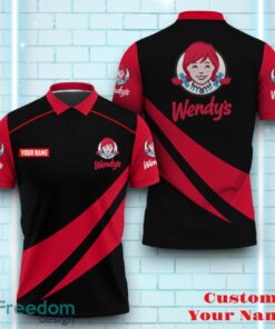 Wendy’s Personalized Polo Shirt Logo And Brand Name Red And Black Pattern Design Gift For Men Women