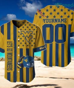 West Virginia Mountaineers Custom Name And Number Slogan Baseball Jersey Shirt Shirt For Men And Women