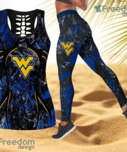 West Virginia Mountaineers NCAA Personalized Combo Hollow Tanktop And Leggings Gift For Women