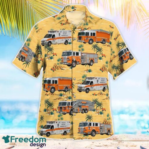 West Virginia, Wheeling Fire Department Tropical 3D Hawaiian Shirt Gift For Summer Product Photo 3