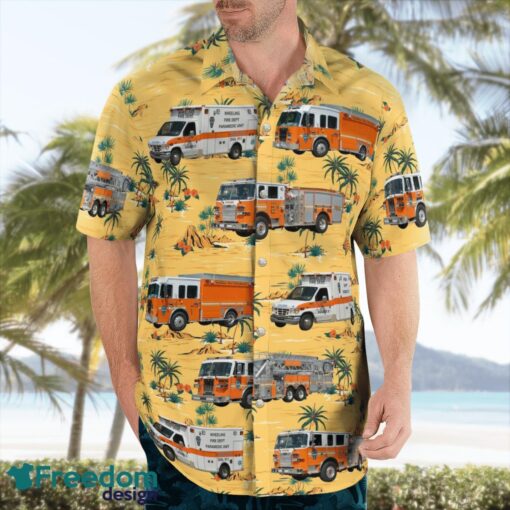 West Virginia, Wheeling Fire Department Tropical 3D Hawaiian Shirt Gift For Summer Product Photo 4