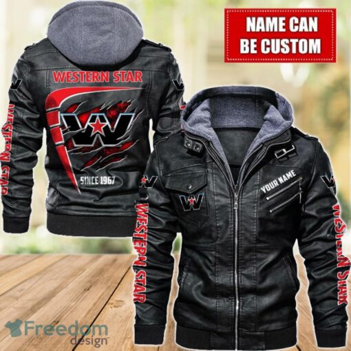 Western Star 2D Leather Jacket For Men Custom Name Special Gift Ideas Product Photo 1