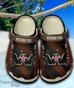 Western Star Symbol Clogs Shoes Brown Beach Logo Car For Fans Hot Holidays Gift Clogs Shoes