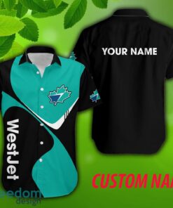 Westjet Personalized Name Bright Logo Beach For Men Women Summer Gift Hawaiian Shirt