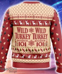 Wild Turkey Bourbon Ugly Christmas 3D Sweater Trending Holidays For Men Women Fans - Wild Turkey Bourbon Ugly Christmas Sweater_2
