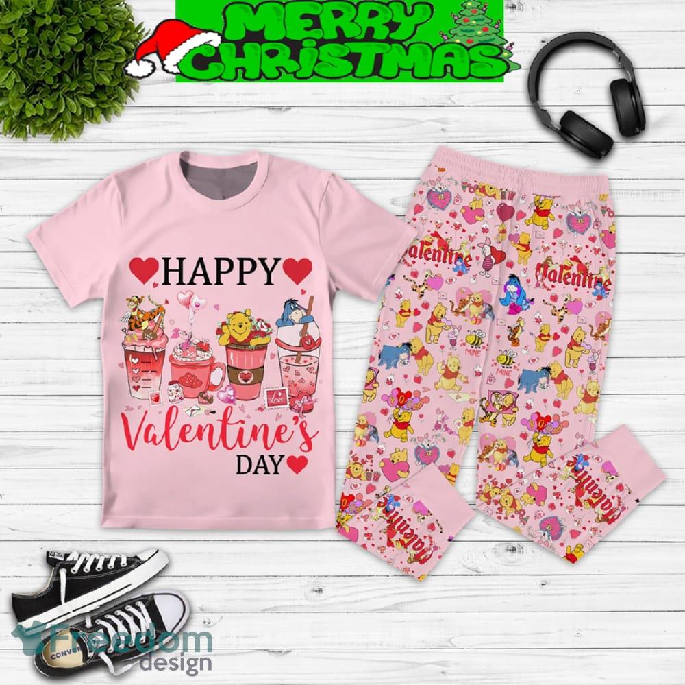 Winnie The Pooh Happy Valentine’s Day Fleece Pajamas Set All Over Print Christmas Gift image Winnie The Pooh Happy Valentine’s Day Fleece Pajamas Set All Over Print Christmas Gift - Winnie The Pooh Happy Valentine’s Day Fleece Pajamas Set-2