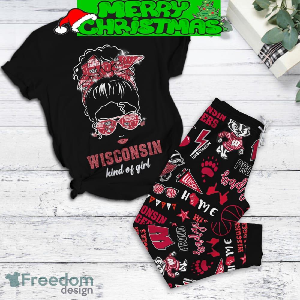 Wisconsin Badgers Kind Of Fan Girl Fleece Pajamas Set Men Women For Fans image Wisconsin Badgers Kind Of Fan Girl Fleece Pajamas Set Men Women For Fans - Wisconsin Badgers Kind Of Fan Girl Fleece Pajamas Set-1