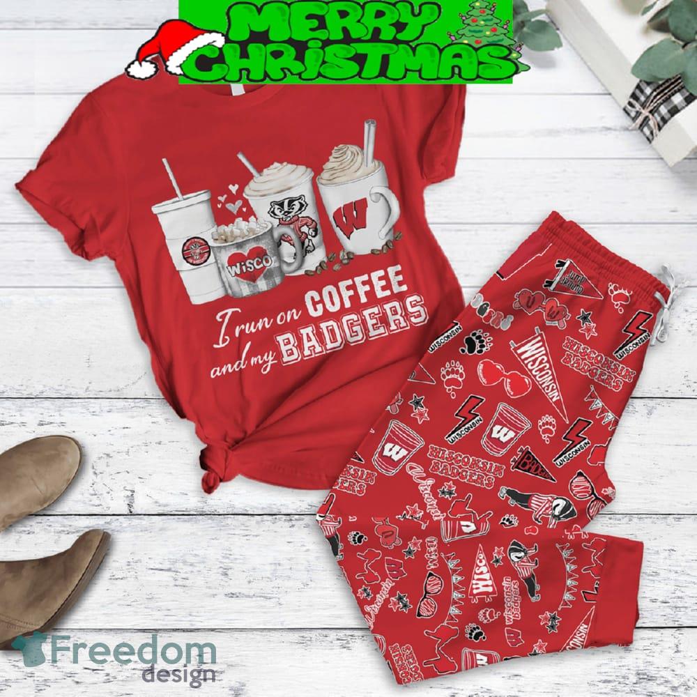 Wisconsin Badgers Run On Coffee Fleece Pajamas Set Gift Family image Wisconsin Badgers Run On Coffee Fleece Pajamas Set Gift Family - Wisconsin Badgers Run On Coffee Fleece Pajamas Set-1