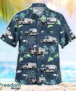 Woodbridge, Virginia, Company 10 - Dale City Volunteer Fire Department (Birchdale station) Tropical 3D Hawaiian Shirt Gift For Summer Product Photo 2