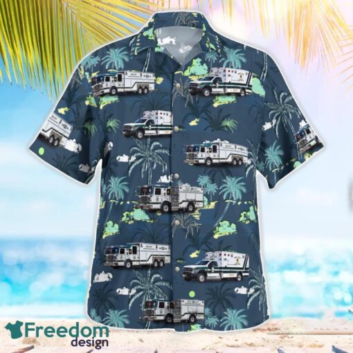 Woodbridge, Virginia, Company 10 - Dale City Volunteer Fire Department (Birchdale station) Tropical 3D Hawaiian Shirt Gift For Summer Product Photo 2