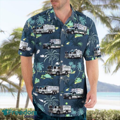 Woodbridge, Virginia, Company 10 - Dale City Volunteer Fire Department (Birchdale station) Tropical 3D Hawaiian Shirt Gift For Summer Product Photo 3