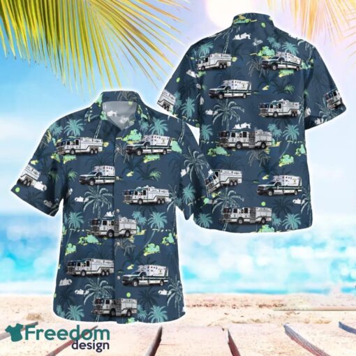 Woodbridge, Virginia, Company 10 - Dale City Volunteer Fire Department (Birchdale station) Tropical 3D Hawaiian Shirt Gift For Summer Product Photo 1