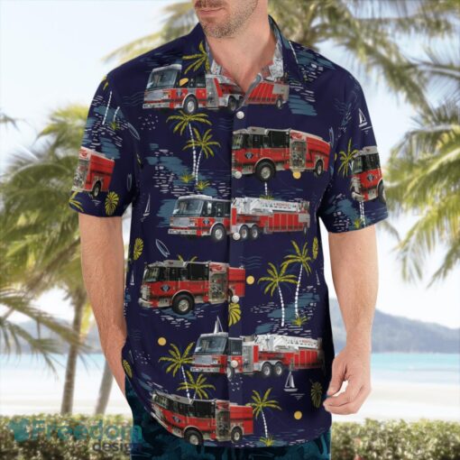 Woodinville, King County, Washington, Woodinville Fire & Rescue Aloha Hawaiian Shirt Beach Gift Shirt Product Photo 4