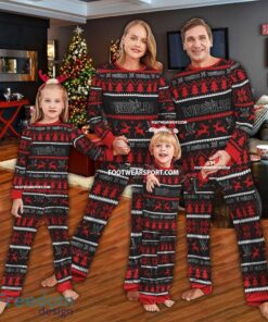 WWE Wrestling Line Logo Pattern Ugly Christmas Family Pajamas Set