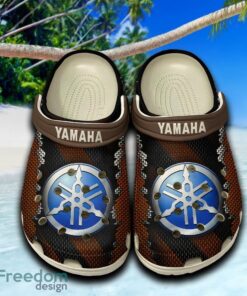 Yamaha Blue Represent Clogs Shoes Brown Beach Logo Car For Fans Hot Holidays Gift Clogs Shoes