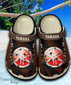 Yamaha Trademark Clogs Shoes Brown Beach Logo Car For Fans Hot Holidays Gift Clogs Shoes