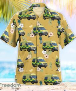 Yorkshire Ambulance Service NHS Trust (YAS) Mercedes Sprinter Aloha Hawaiian Shirt Beach Gift Shirt Product Photo 3