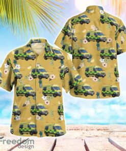 Yorkshire Ambulance Service NHS Trust (YAS) Mercedes Sprinter Aloha Hawaiian Shirt Beach Gift Shirt