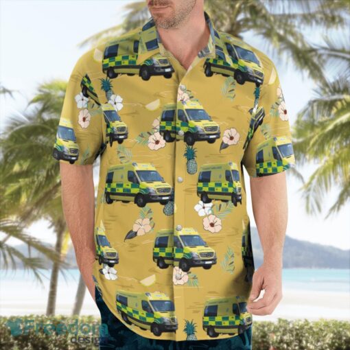 Yorkshire Ambulance Service NHS Trust (YAS) Mercedes Sprinter Aloha Hawaiian Shirt Beach Gift Shirt Product Photo 4