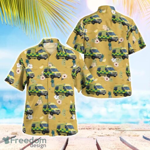 Yorkshire Ambulance Service NHS Trust (YAS) Mercedes Sprinter Aloha Hawaiian Shirt Beach Gift Shirt Product Photo 1