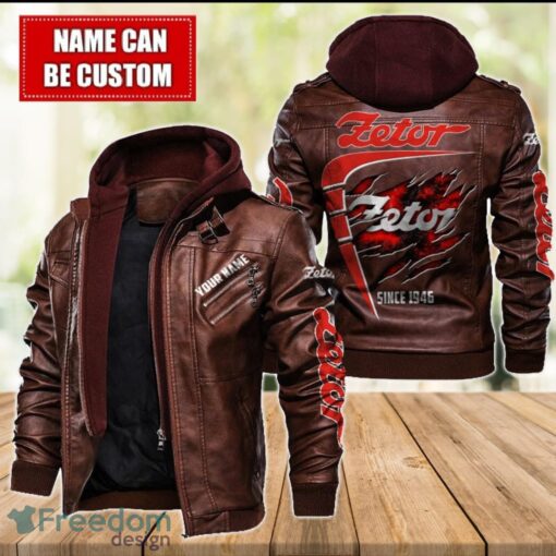 Zetor 2D Leather Jacket For Men Custom Name Special Gift Ideas Product Photo 2