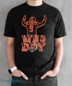 09 Joe Burrow Who Dey Cincinnati Bengals Official T-Shirt - Black Unisex T-Shirt