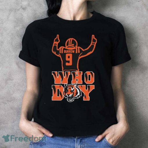 09 Joe Burrow Who Dey Cincinnati Bengals Official T-Shirt - Ladies T-Shirt