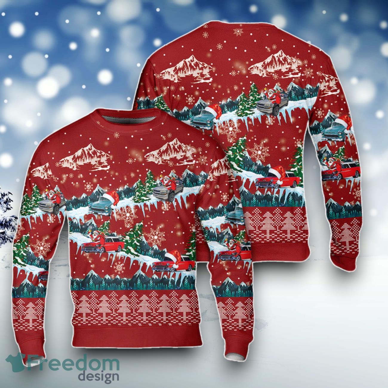 1955 Chevrolet Nomad Christmas Sweater For Men Women image 1955 Chevrolet Nomad Christmas Sweater For Men Women Product Photo 1
