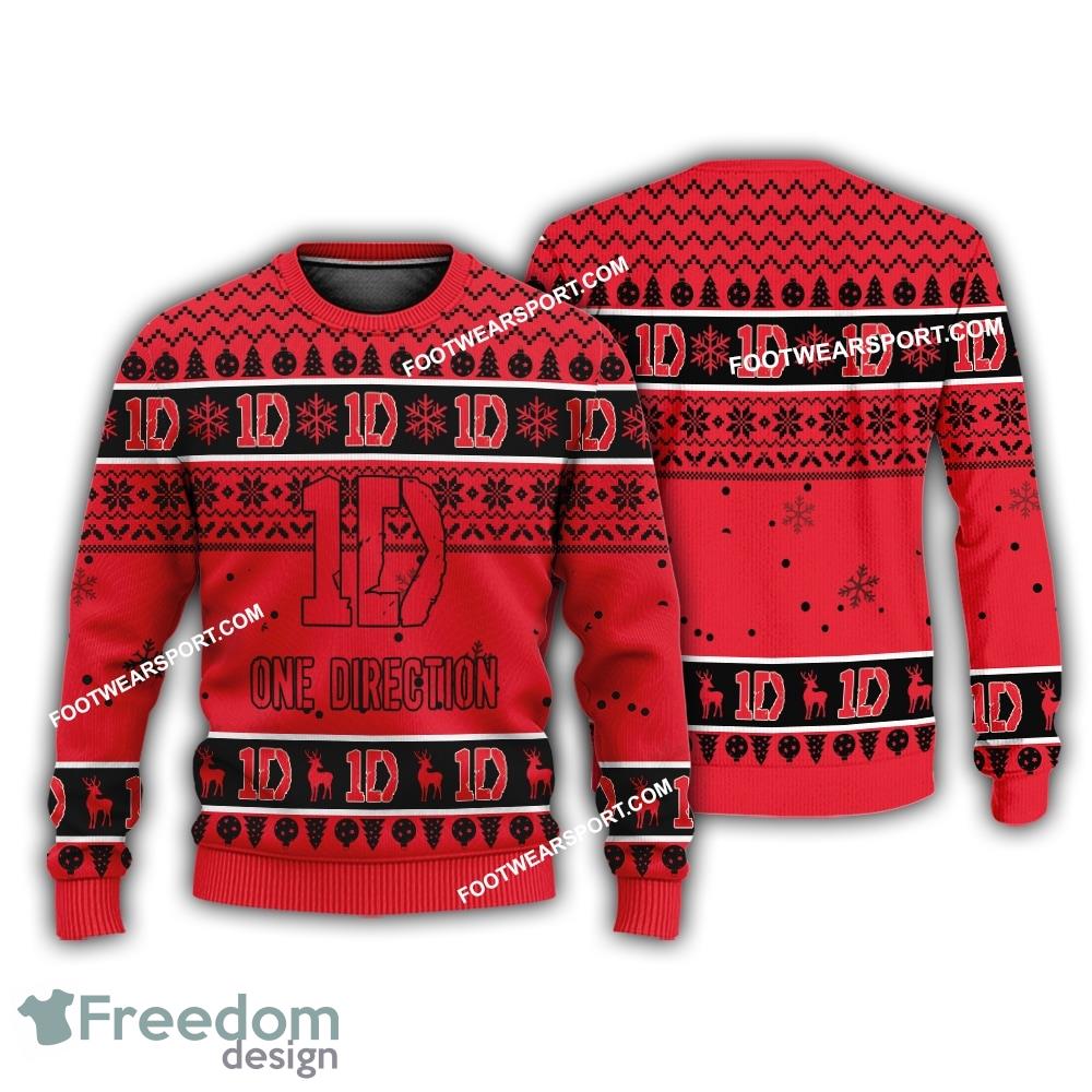 1D One Direction Band Logo Merry Christmas Ugly 3D Sweater Gift For Adult image 1D One Direction Band Logo Merry Christmas Ugly 3D Sweater Gift For Adult - 1D One Direction Band Logo Merry Christmas Ugly 3D Sweater Gift For Adult