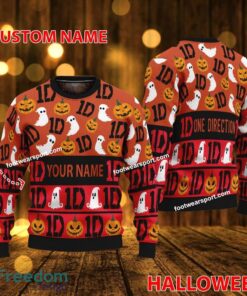 1D One Direction Band Personalized Logo Pattern Ugly Christmas 3D Sweater Gift For Adult