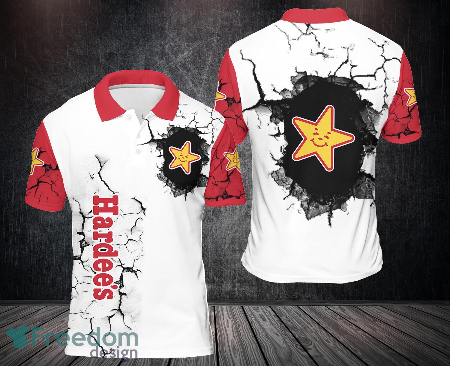 3D All Over Printed hardee's 3D Polo Shirt Gold Shirt image 3D All Over Printed hardee's 3D Polo Shirt Gold Shirt