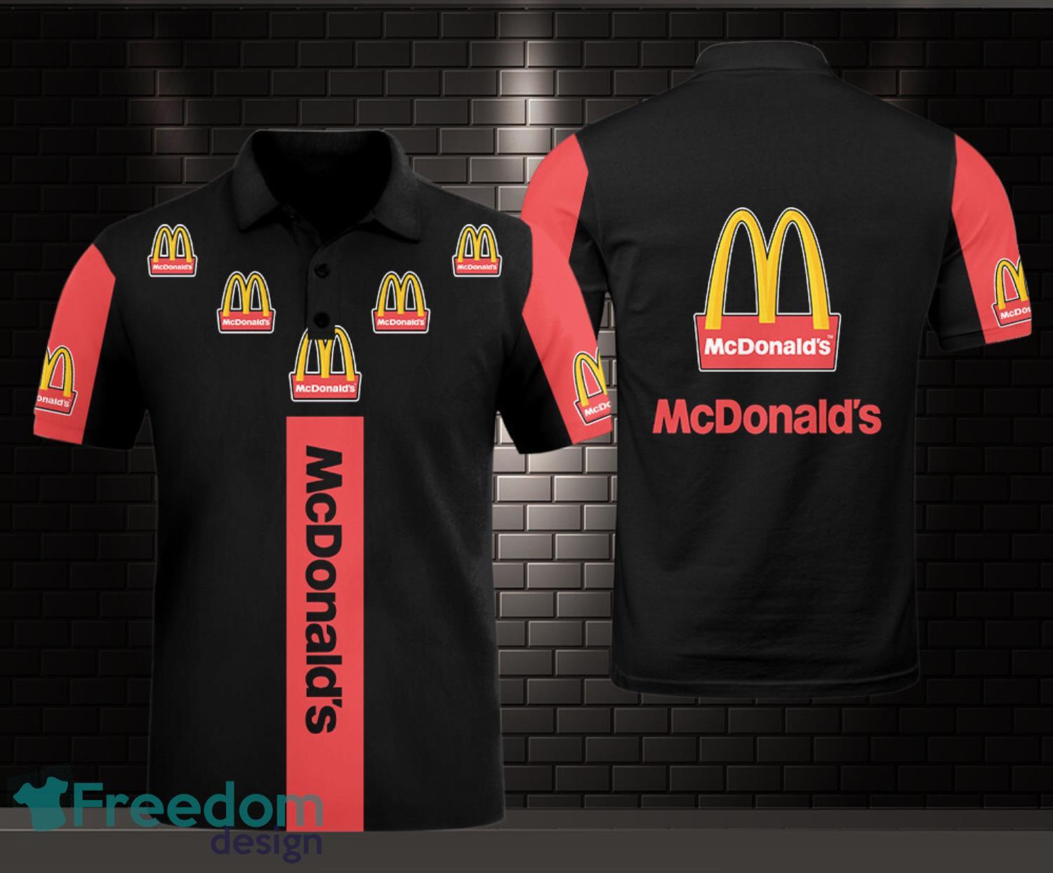 3D All Over Printed mcdonald's 3D Polo Shirt Gold Shirt image 3D All Over Printed mcdonald's 3D Polo Shirt Gold Shirt