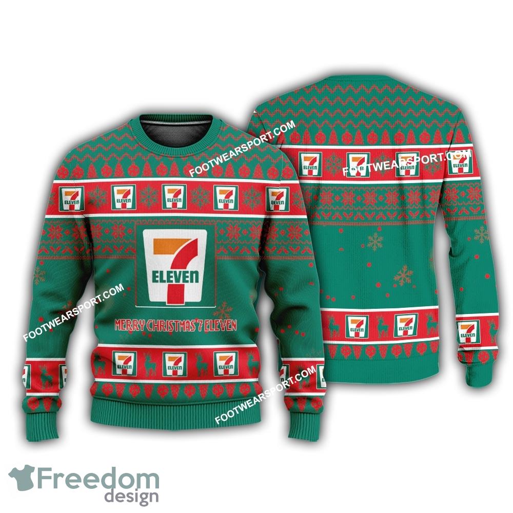 7 Eleven Logo Merry Christmas Ugly Sweater AOP Gift Holidays image 7 Eleven Logo Merry Christmas Ugly Sweater AOP Gift Holidays - 7 Eleven Logo Merry Christmas Ugly Sweater AOP Gift Holidays