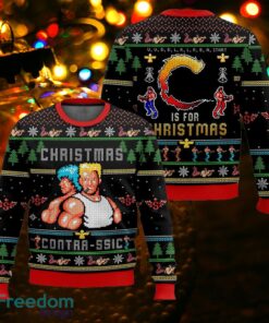 80s Arcade Game Contra Ugly Sweater Knitted Xmas Sweater AOP Gift Holidays