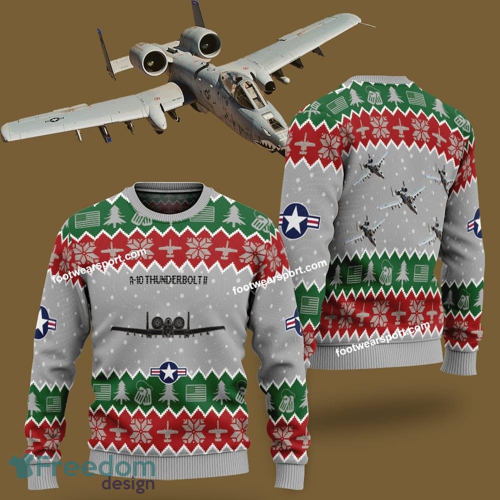 A 10 Thunderbolt II A10 Aircraft US Air Force Ugly Christmas Sweater Gift For Men And Women image A-10 Thunderbolt II A10 Aircraft US Air Force Ugly Christmas Sweater Gift For Men And Women - A-10 Thunderbolt II A10 Aircraft US Air Force Ugly Christmas Sweater Gift For Men And Women