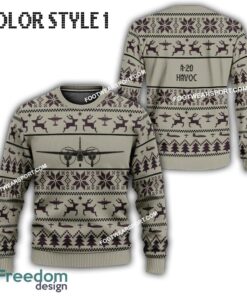 A-20 Havoc A20 Aircraft US Army Ugly Christmas 3D Sweater Gift For Vetetan A-20 Havoc A20 Aircraft US Army Ugly Christmas 3D Sweater Gift For Vetetan
