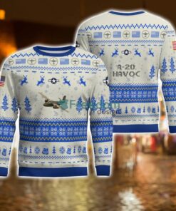A-20 Havoc A20 All Printed AOP Aircraft Ugly Christmas Sweater For Men And Women