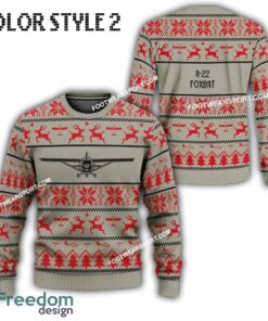 A-22 Foxbat A22 Aircraft Ugly Christmas Sweater Gift For Vetetan - A-22 Foxbat A22 Aircraft Best Front Ugly Christmas Sweater Photo 2