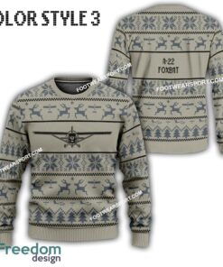 A 22 Foxbat A22 Aircraft Ugly Christmas Sweater Gift For Vetetan image A-22 Foxbat A22 Aircraft Ugly Christmas Sweater Gift For Vetetan - A-22 Foxbat A22 Aircraft Best Front Ugly Christmas Sweater Photo 3