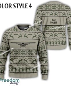 A 22 Foxbat A22 Aircraft Ugly Christmas Sweater Gift For Vetetan image A-22 Foxbat A22 Aircraft Ugly Christmas Sweater Gift For Vetetan - A-22 Foxbat A22 Aircraft Best Front Ugly Christmas Sweater Photo 4